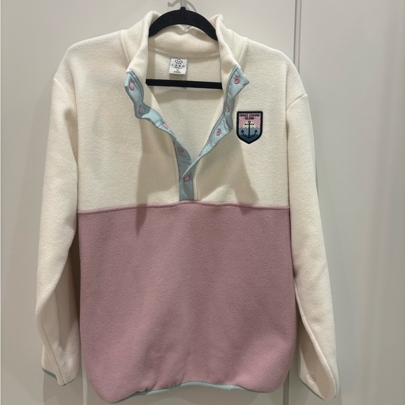 Elegant Two-Tone quarter zip fleece Sweater - Picture 2 of 7